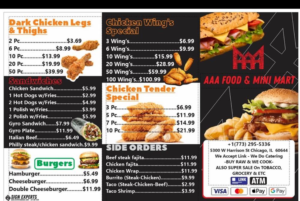 A. A. A. Food And Mini Mart Inc 20 Piece Cat Fish Nugget With Fries